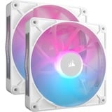 Corsair iCUE RX140 RGB Dual Kit, Ventilateur de boîtier Blanc, 4 broches PWM