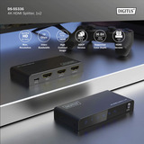 Digitus Splitter HDMI 4K, 1x2, Repartiteur HDMI Noir