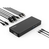 Kensington SD4781P EQ Station d’accueil USB‑C et USB‑A avec deux sorties vidéo 4K, Station d'accueil Noir, Avec fil, USB 3.2 Gen 2 (3.1 Gen 2) Type-C, 100 W, 3,5 mm, 10,100,1000 Mbit/s, Noir