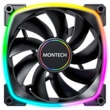 Montech AX140 PWM 140x140x25 ventilateur de boîtier RGB  Noir, 140 x 140 x 25 mm