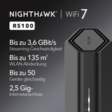 Netgear Nighthawk routeur sans fil 2.5 Gigabit Ethernet Bi-bande (2,4 GHz / 5 GHz) Noir Noir, Wi-Fi 7 (802.11be), Bi-bande (2,4 GHz / 5 GHz), Ethernet/LAN, Noir, Routeur