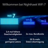 Netgear Nighthawk routeur sans fil 2.5 Gigabit Ethernet Bi-bande (2,4 GHz / 5 GHz) Noir Noir, Wi-Fi 7 (802.11be), Bi-bande (2,4 GHz / 5 GHz), Ethernet/LAN, Noir, Routeur