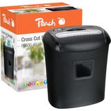 Peach PS500-40 destructeur de papier Destruction croisée 68 dB Noir, Destructeur de document Noir, Destruction croisée, 21 L, 250 feuilles, 68 dB, 10 feuilles, Noir