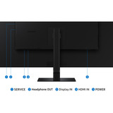 SAMSUNG S70D écran plat de PC 94 cm (37") 3840 x 2160 pixels 4K Ultra HD LCD Noir Moniteur  Noir, 94 cm (37"), 3840 x 2160 pixels, 4K Ultra HD, LCD, 5 ms, Noir