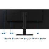Samsung S70D écran plat de PC 94 cm (37") 3840 x 2160 pixels 4K Ultra HD LCD Noir Moniteur Noir, 1x DisplayPort, 1x HDMI, 94 cm (37"), 3840 x 2160 pixels, 4K Ultra HD, LCD, 5 ms, Noir