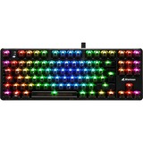 Sharkoon Crystal Shark RGB clavier gaming mécanique Noir, Layout DE (QWERTZ), KTT, 85%