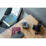 Verbatim Adaptateur universel de voyage UTA-03, Prise de voyage Noir/Argent, 2x USB-A, 3x USB-C