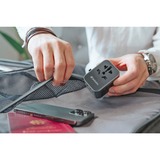 Verbatim Adaptateur universel de voyage UTA-03, Prise de voyage Noir/Argent, 2x USB-A, 3x USB-C