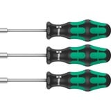 Wera 395 HO/3 Jeu de tournevis à douille sanitaire Noir/Vert