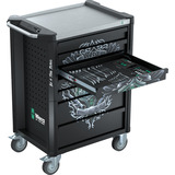 Wera 9705 Tool Rebel Chariot d'atelier Stainless 1, avec équipement, Chariot à outils Noir/Argent