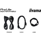 iiyama ProLite X2797HSU-B1 27" Moniteur Noir (Mat), 1x DisplayPort, 1x HDMI, 2x USB-C, 2x USB-A, 120 Hz, 68,6 cm (27"), 1920 x 1080 pixels, Full HD, LED, 4 ms, Noir