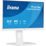 iiyama ProLite XUB2293HSU-W7 21.5" Moniteur  Blanc (mat), 100 Hz, HDMI, DisplayPort, audio, USB