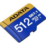 ADATA UD512GEX3L1-C mémoire flash 512 Go MicroSDXC UHS-II, Carte mémoire Bleu/Jaune, 512 Go, MicroSDXC, UHS-II, 800 Mo/s, 700 Mo/s, Class 3 (U3)