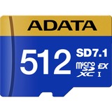 ADATA UD512GEX3L1-C mémoire flash 512 Go MicroSDXC UHS-II, Carte mémoire Bleu/Jaune, 512 Go, MicroSDXC, UHS-II, 800 Mo/s, 700 Mo/s, Class 3 (U3)