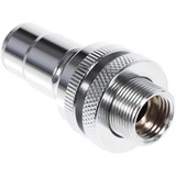 Alphacool ES Schnellverschluss BLH1A PushIn Femelle IG avec presse-étoupe, Connecteur Chrome/noir (mat)