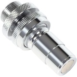 Alphacool ES Schnellverschluss BLH1A PushIn Femelle IG avec presse-étoupe, Connecteur Chrome/noir (mat)