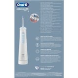 Braun AquaCare 4 Jets dentaire, Soins buccaux Blanc, Blanc, Irrigateur oral sans fil, Brosse à dents rotative oscillante, Boutons, Batterie, 159 mm