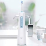 Braun AquaCare 4 Jets dentaire, Soins buccaux Blanc, Blanc, Irrigateur oral sans fil, Brosse à dents rotative oscillante, Boutons, Batterie, 159 mm