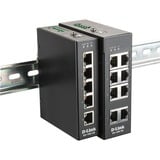D-Link DIS-100E-8W commutateur réseau Non-géré L2 Fast Ethernet (10/100) Noir, Switch Non-géré, L2, Fast Ethernet (10/100), Full duplex, Grille de montage, Montage mural