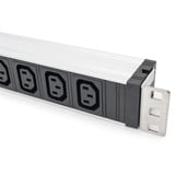 Digitus Barre d'alimentation 19" avec profilé en aluminium, 9 prises C13, 1U, Multiprise Noir/en aluminium