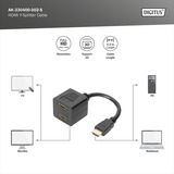 Digitus Câble répartiteur en Y HDMI, Câble en Y Noir