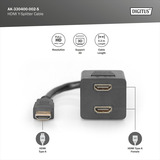 Digitus Câble répartiteur en Y HDMI, Câble en Y Noir