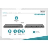 Digitus Commutateur HDMI 4K, 4x2, Switch HDMI Gris