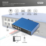 Digitus Gigabit industriel géré L3 avec 8 + 4 ports uplink 10G, Switch 