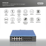 Digitus Gigabit industriel géré L3 avec 8 + 4 ports uplink 10G, Switch 