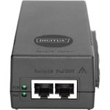 Digitus Injecteur PoE+ 10 Gigabit Ethernet, 802.3at, 30 W, PoE-Injecteur Noir, 802.3at, 30 W, 10 Gigabit Ethernet, 10,100,1000,2500,5000,10000 Mbit/s, IEEE 802.3at, Noir, 100 m, PoE, Énergie