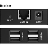 Digitus Kit d'extension USB 2.0 CAT, 480 Mbps, 150 mètres, Rallonge USB Noir