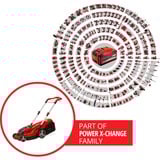 EINHELL RASARRO Tondeuse à gazon poussée Batterie Noir, Rouge Rouge/Noir, Tondeuse à gazon poussée, 450 m², 38 cm, 2,5 cm, 7,5 cm, 45 L