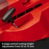 EINHELL RASARRO Tondeuse à gazon poussée Batterie Noir, Rouge Rouge/Noir, Tondeuse à gazon poussée, 450 m², 38 cm, 2,5 cm, 7,5 cm, 45 L