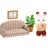 EPOCH Sylvanian Families - Ensemble salon père lapin en chocolat, Jouets de construction 