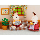 EPOCH Sylvanian Families - Ensemble salon père lapin en chocolat, Jouets de construction 