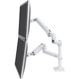 Ergotron LX Dual Side-by-Side Arm, Support de moniteur Blanc, 18 kg, 61 cm (24"), 75 x 75 mm, 100 x 100 mm, Réglage de la hauteur, Blanc