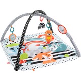 Fisher-Price - Mon Tapis d'activités 3 en 1 sensoriel - Tapis Bébé - Dès la naissance, Arche de jeu/couverture Tapis de gymnastique pour bébé, Barre d'activités, Sonore, Tissu, Plastique, Multicolore