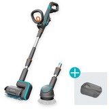 GARDENA AquaBrush Universal nettoyeur multi-usages sans fil 04/18V P4A Solo, Nettoyant pour sols dur Gris/Turquoise, 14842-55, POWER FOR ALL ALLIANCE, batterie et chargeur non inclus