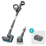 GARDENA AquaBrush Universal nettoyeur multi-usages sans fil 04/18V P4A Solo, Nettoyant pour sols dur Gris/Turquoise, 14842-55, POWER FOR ALL ALLIANCE, batterie et chargeur non inclus