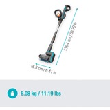 GARDENA AquaBrush Universal nettoyeur multi-usages sans fil 04/18V P4A Solo, Nettoyant pour sols dur Gris/Turquoise, 14842-55, POWER FOR ALL ALLIANCE, batterie et chargeur non inclus