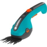 GARDENA Cisaille à gazon sans fil ClassicCut Li, 3,6Volt, ensemble avec couteau à arbustes - Promotion, Cisailles à gazon Turquoise/Noir