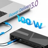 ICY BOX IB-DK2246AC Avec fil USB 3.2 Gen 2 (3.1 Gen 2) Type-A Noir, Station d'accueil Noir, Avec fil, USB 3.2 Gen 2 (3.1 Gen 2) Type-A, 10,100,1000 Mbit/s, Noir, 3840 x 2160 pixels, 60 Hz