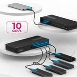 ICY BOX IB-DK2246AC Avec fil USB 3.2 Gen 2 (3.1 Gen 2) Type-A Noir, Station d'accueil Noir, Avec fil, USB 3.2 Gen 2 (3.1 Gen 2) Type-A, 10,100,1000 Mbit/s, Noir, 3840 x 2160 pixels, 60 Hz