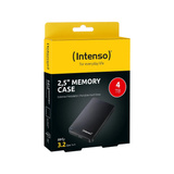 Intenso 2,5" Memory Case disque dur externe 4000 Go Noir Noir, 5" Memory Case, 4000 Go, 2.5", 3.2 Gen 1 (3.1 Gen 1), 5400 tr/min, Noir