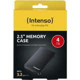 Intenso 2,5" Memory Case disque dur externe 4000 Go Noir Noir, 5" Memory Case, 4000 Go, 2.5", 3.2 Gen 1 (3.1 Gen 1), 5400 tr/min, Noir