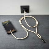 Intenso Lanière pour téléphone portable et câble de charge/données Beige