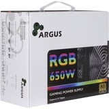 Inter-Tech Argus RGB-650W CM II alimentation modulaire 650 watt Noir, 2x PCIe