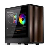 Krux  boîtier mini tower Noir | 1x USB-A | 1x USB-C | Window