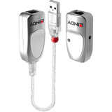 Lindy Extendeur USB 1.1 Cat.6, Rallonge USB Argent