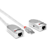 Lindy Extendeur USB 1.1 Cat.6, Rallonge USB Argent